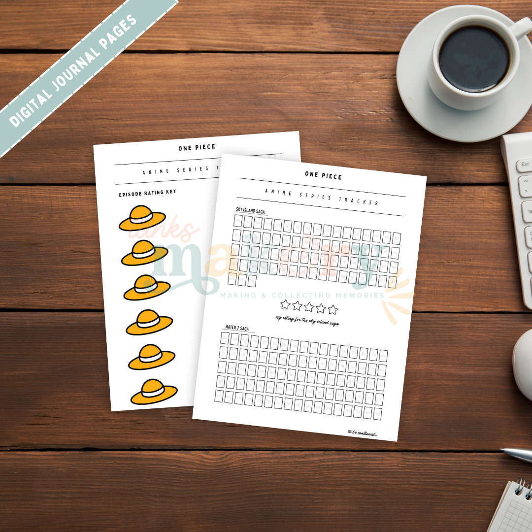 A5 One Piece Anime Episodes Journal Tracker (DIGITAL FILES ONLY)