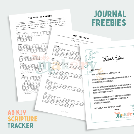 A5 King James Version Scripture Tracker (DIGITAL FILES ONLY)