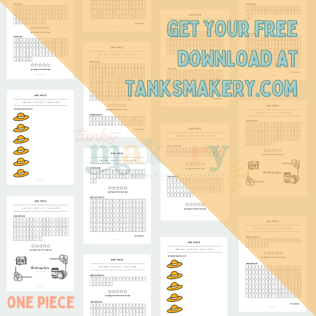 A5 One Piece Anime Episodes Journal Tracker (DIGITAL FILES ONLY)